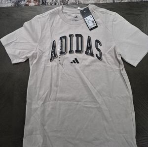 Adidas Boys' Beige/Black T-Shirt Size M, L